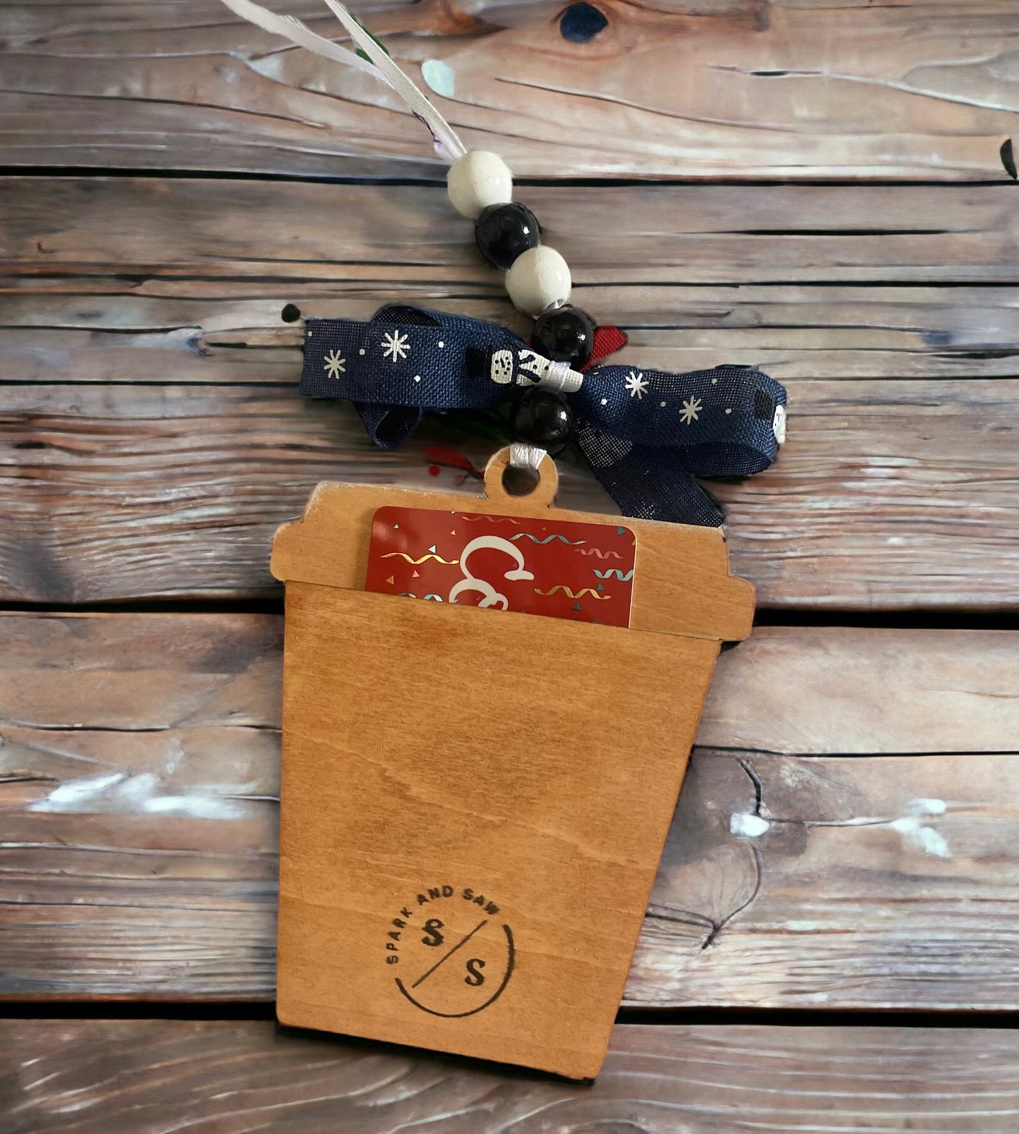 Christmas Latte Gift Card Holder Ornament (Pick One)