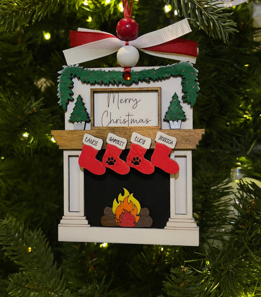 Customizable Chimney Stocking Ornament