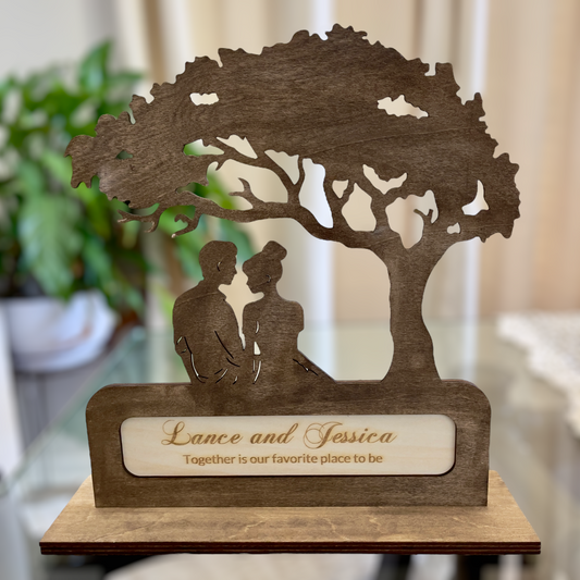 Customizable Couple Under a Tree