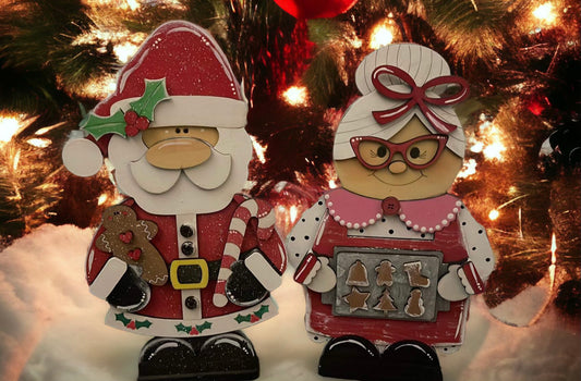 Mr and Mrs Clause Shelf Sitter
